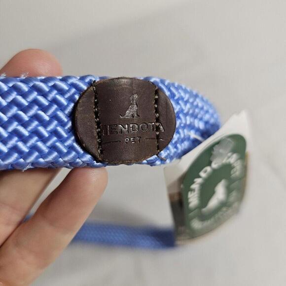 Mendota Pet Collar Braided Dog  1"w Up To 24" MADE in the USA HANDCRAFTED Blue - Picture 3 of 6